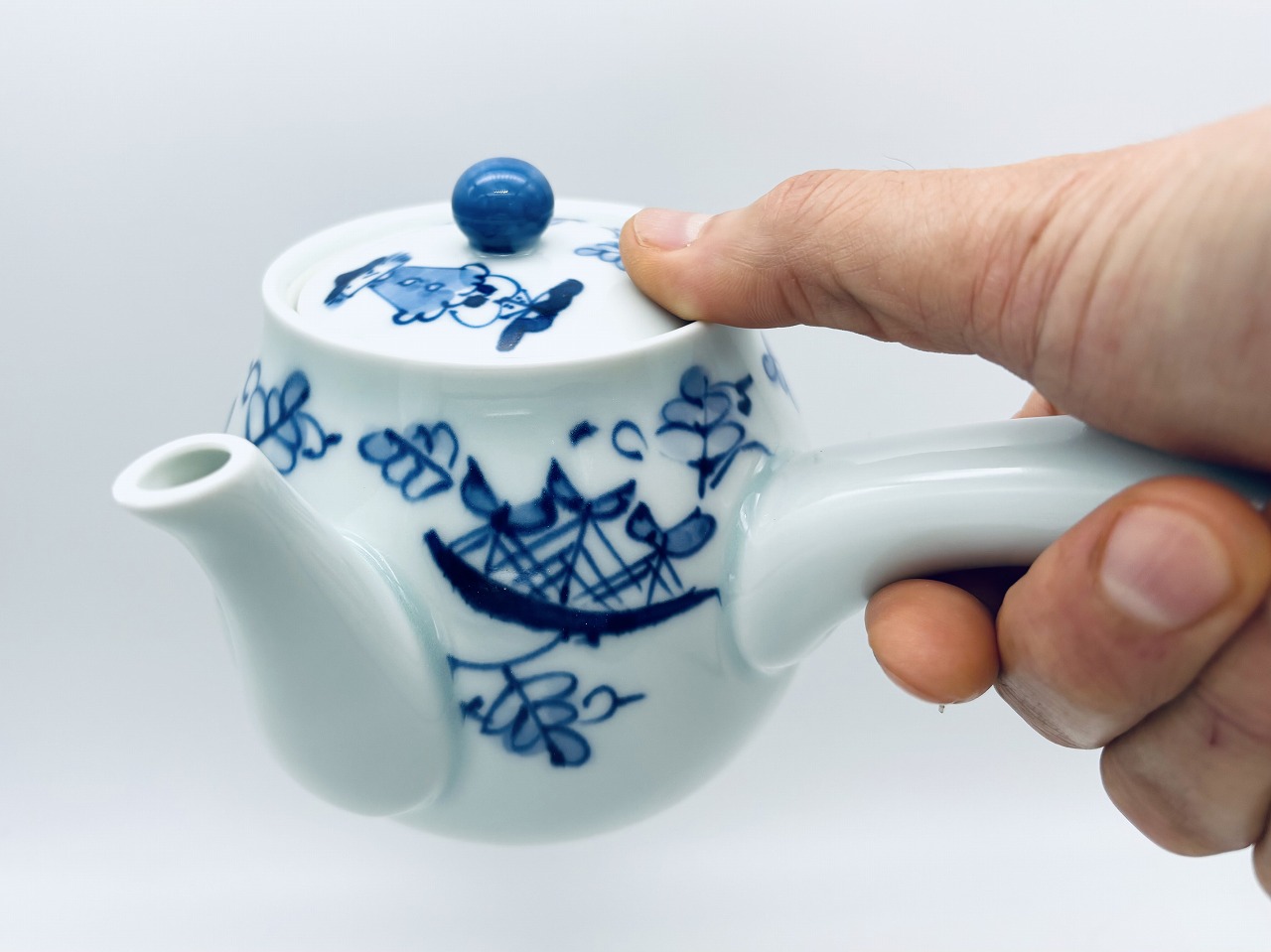 唐草異人新立急須 しん窯青花 数量限定