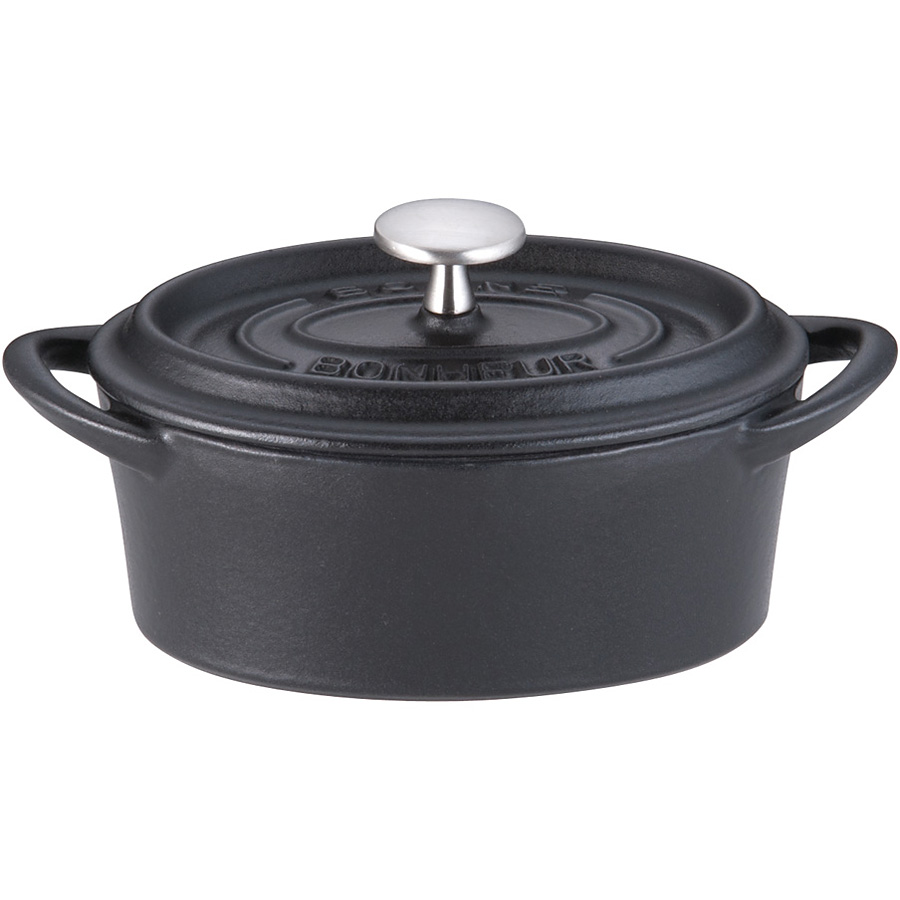 イシガキ産業 ボン・ボネール 鋳物ホーロー ココットオーバル ブラック