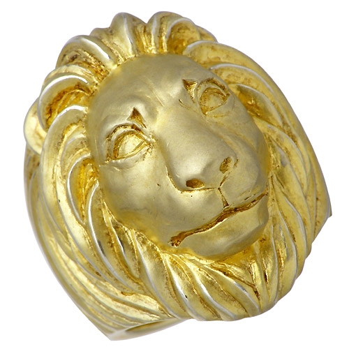 HOLLOOW(ホロウ) ドミニオンズ ライオン シルバー リング ゴールド