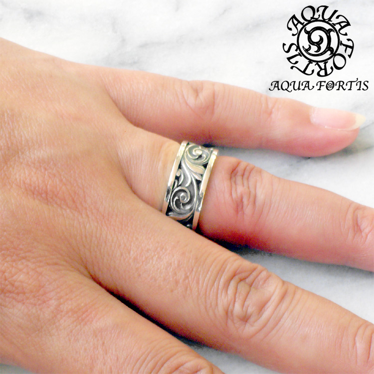 アクアフォーティス クラシカル アラベスク シルバー リング 指輪