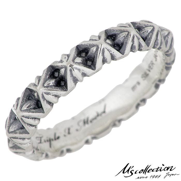 M's collection【エムズ コレクション】スタッズ ナロー シルバー