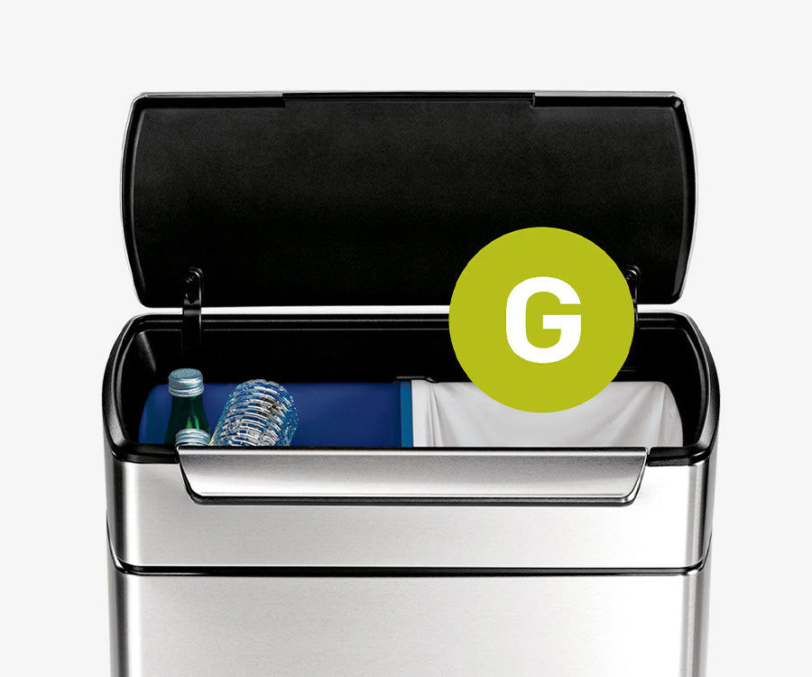 48L レクタンギュラー 分別タッチバーカン | Simplehuman