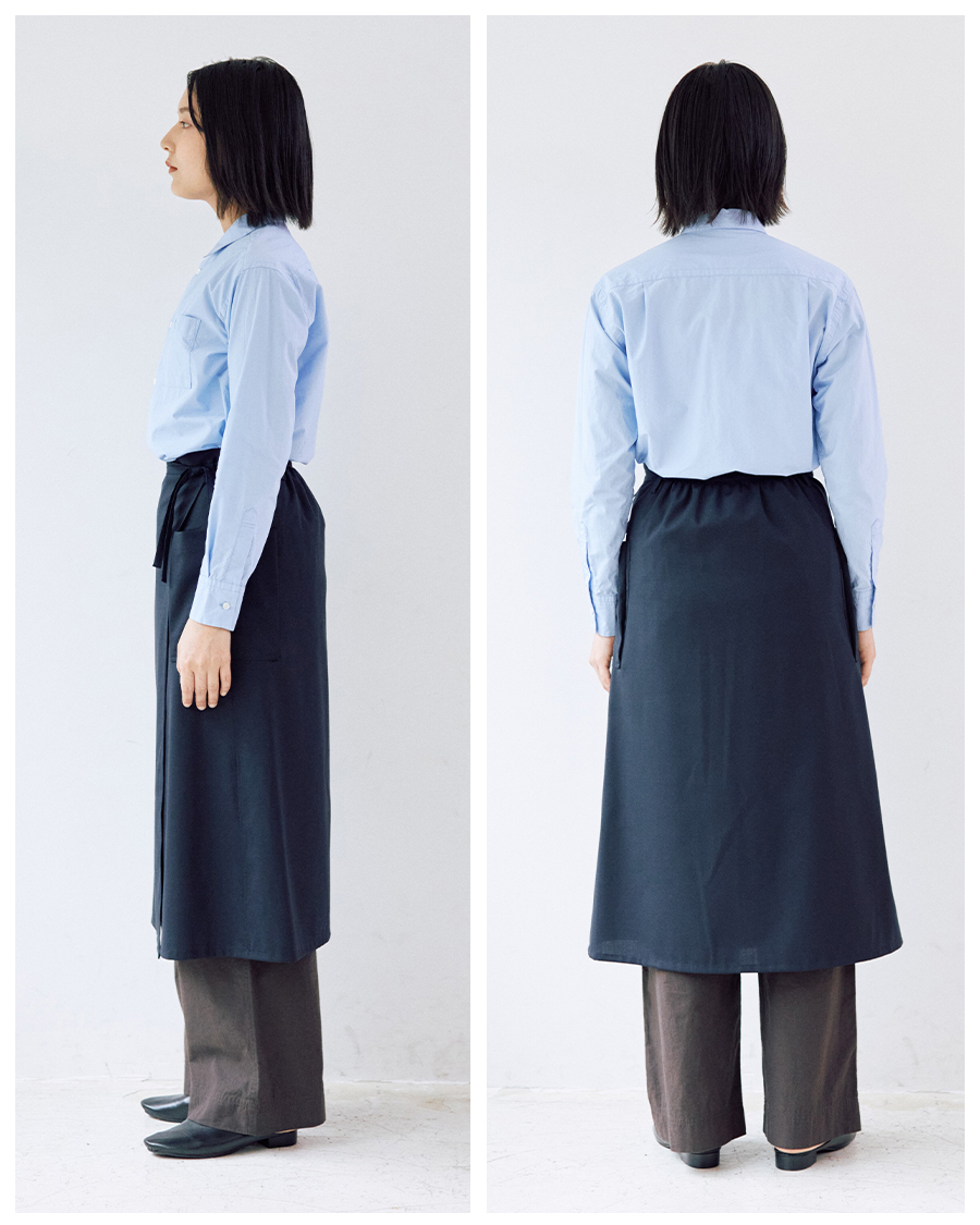 ECO SEED×RASHIKI 巻きスカートエプロン | ユニフォーム総合メーカーの