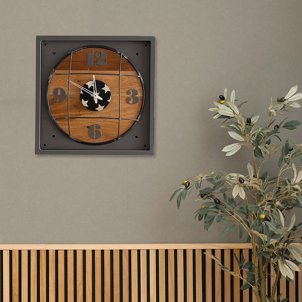 壁掛け時計「スクラップウッドヴィンテージクロック」｜インテリア