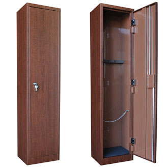 ガンロッカーMG-3K(3丁入用・スコープ付可・木目仕様) - STEELFACTORY