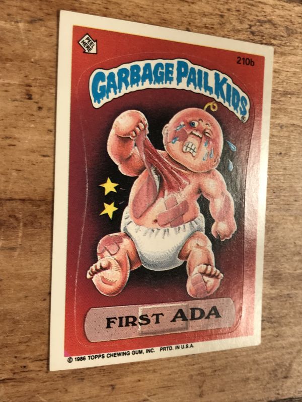 Topps Garbage Pail Kids “First Ada” Sticker Card 210b ガーベッジ