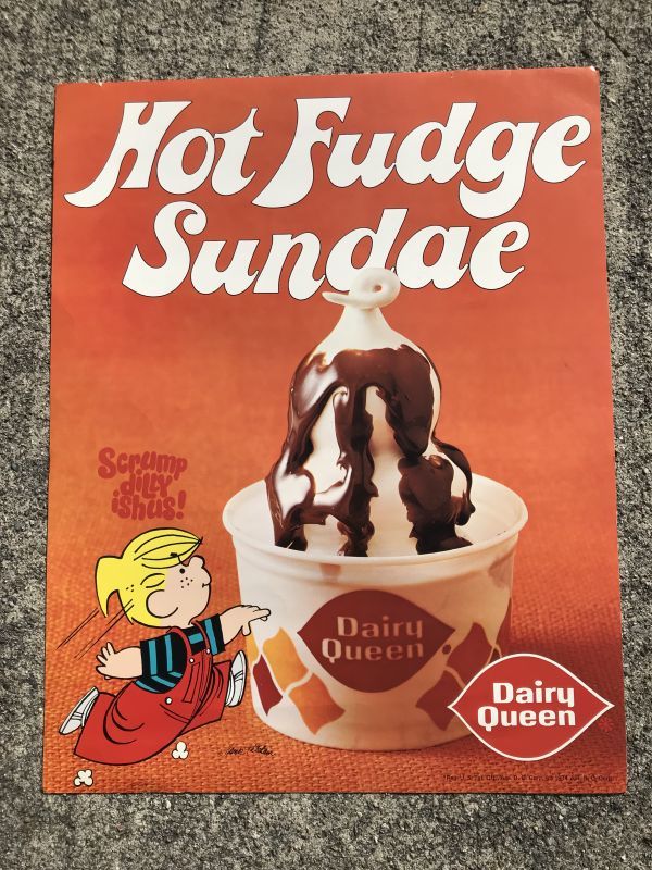 Dairy Queen Dennis The Menace “Hot Fudge Sunday” Poster デイリー
