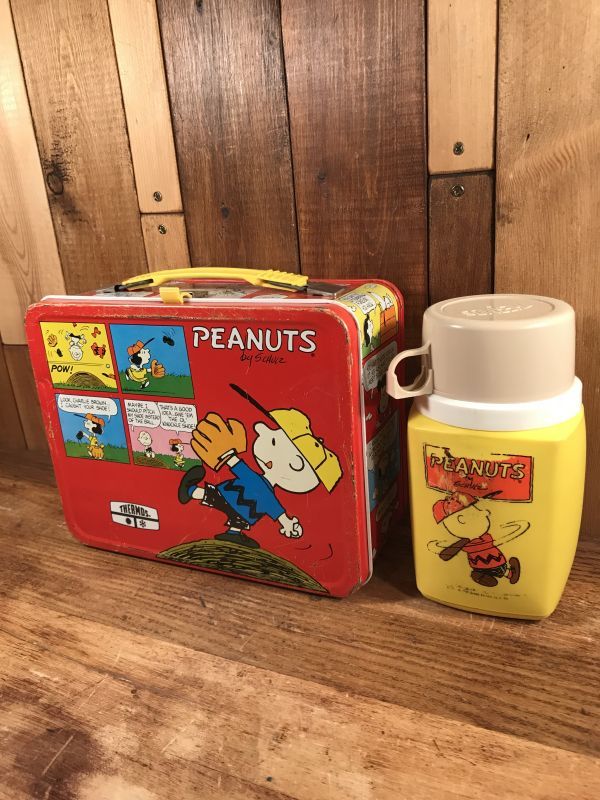 Thermos Peanuts Snoopy Metal Lunch Box スヌーピー ビンテージ