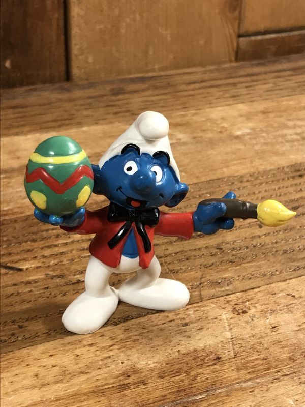 Schleich Smurf “Painting Easter Egg” PVC Figure スマーフ