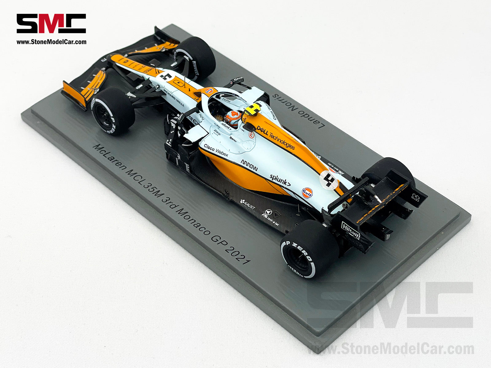 Mclaren F1 MCL35M #4 Lando Norris Monaco 2021 Podium Gulf Livery 1