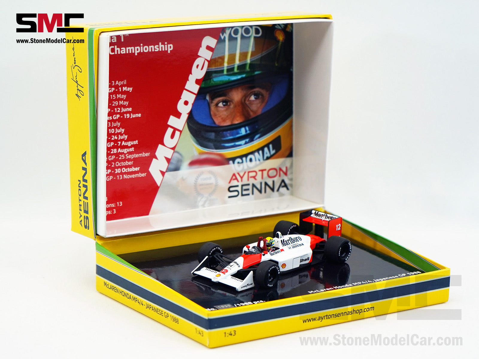 Mclaren F1 MP4/4 Ayrton Senna Japan 1988 World Champion 1:43