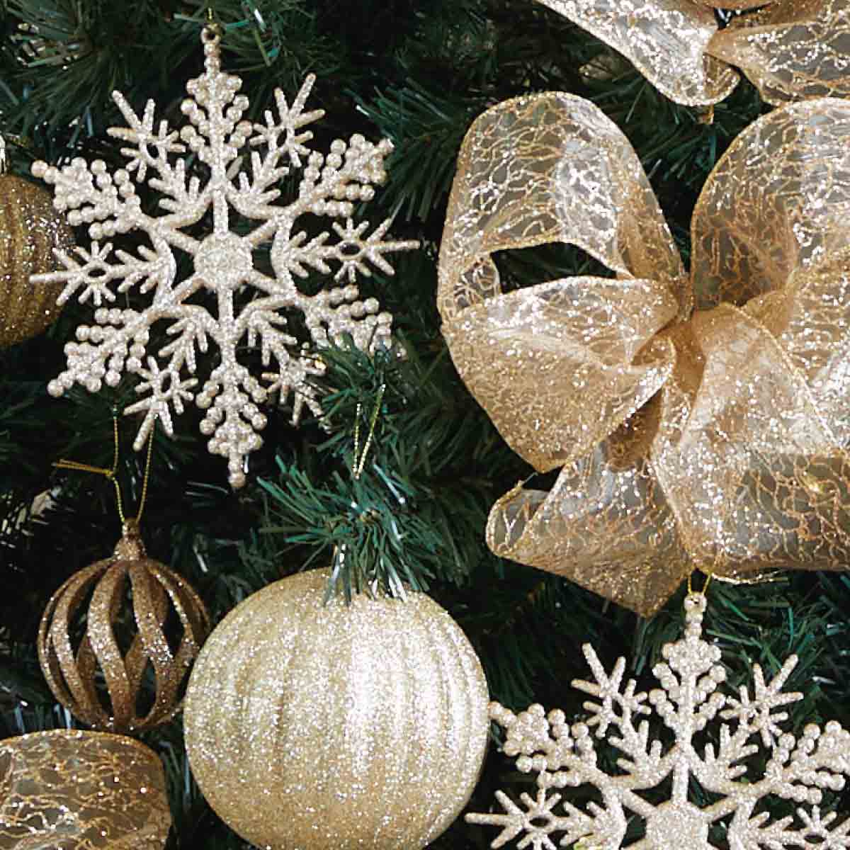 スクエアベースクリスマスツリーセット シャンパンゴールド［ストエキ