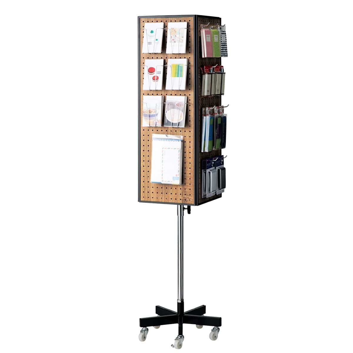 4面回転有孔ボード什器〔ストエキオリジナル〕 ホワイト