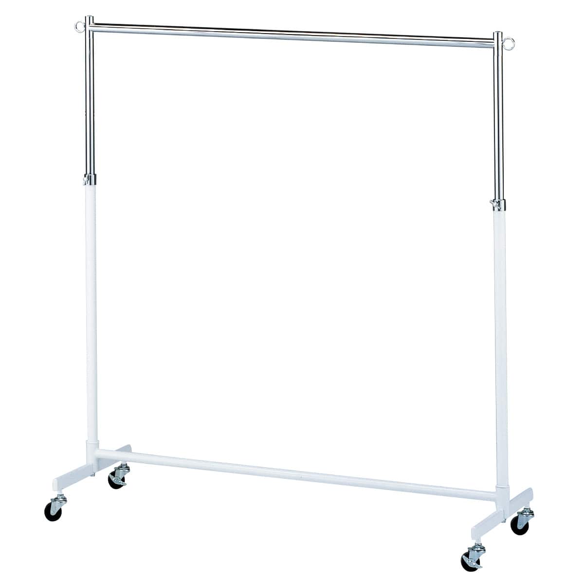 重量用1段ハンガーラック ホワイト 幅90cmタイプ