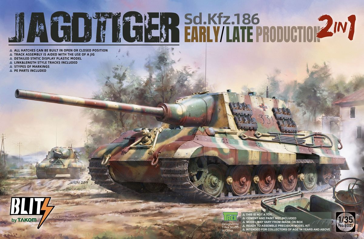 Jagdtiger Sd.Kfz.186 Early / Late Production, 2 in 1 Takom 8001