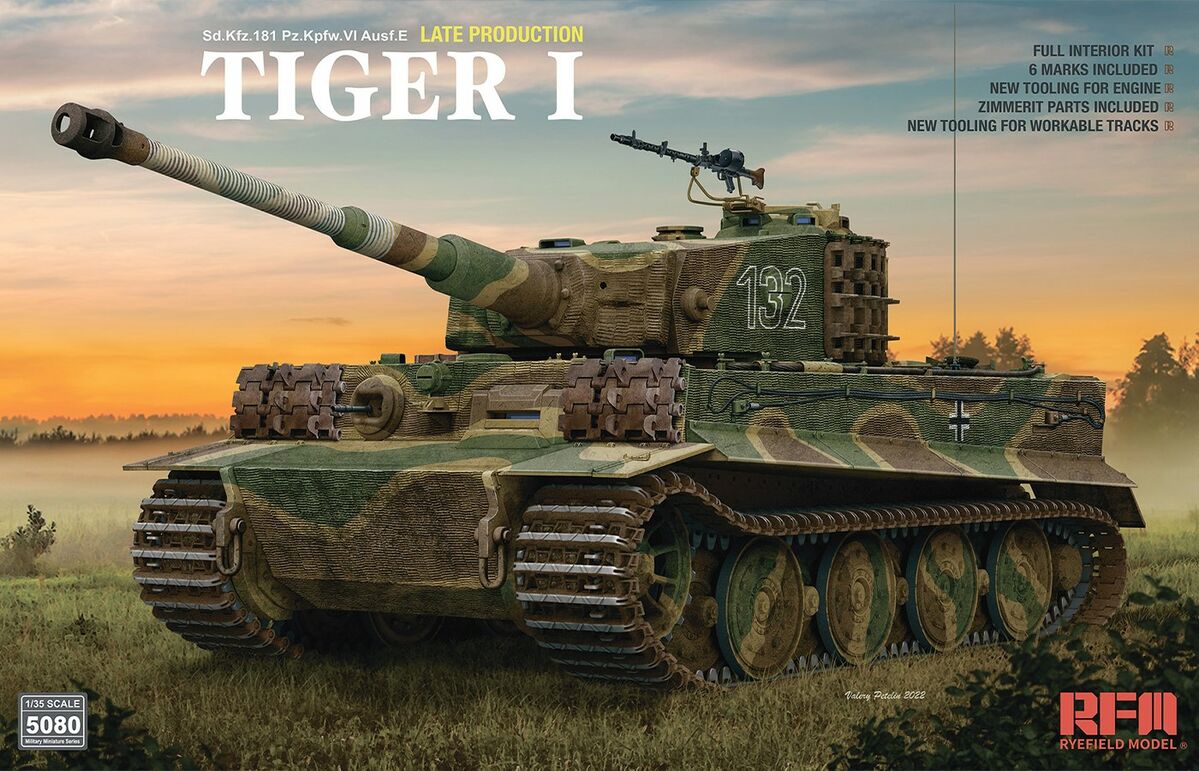 Tiger I Late Production Zimmerit & Full Interior Rye Field Model