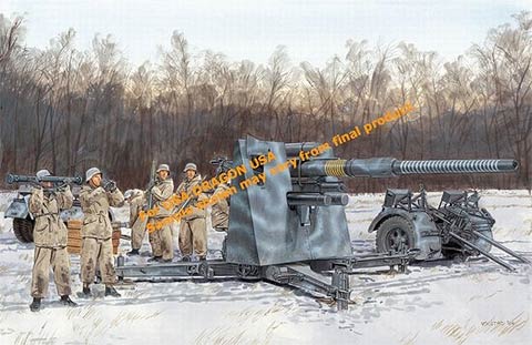 88mm Flak 36 with Flak Artillery Crew and BONUS Features Dragon 6260