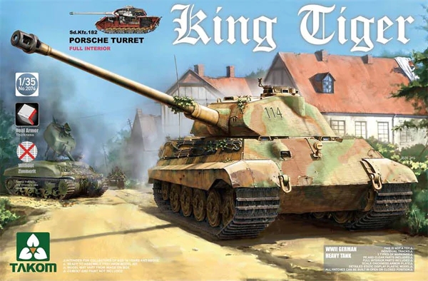 Sd.Kfz.182 King Tiger Porsche Turret Full Interior with new track