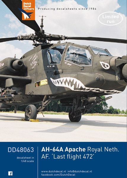 Boeing/Hughes AH-64 A Apache - KLu Last Flight 472 (Shark Mouth