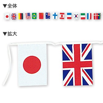 テトロン万国旗（20ヶ国）: タイトルポップ｜販促物・販促通販の【POP