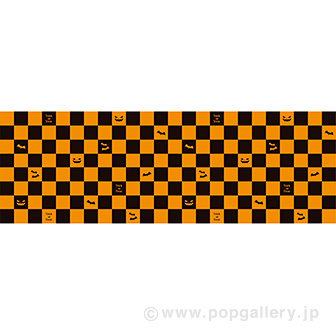 ラウンドシート ハロウィンツートンチェック: タイトルポップ｜販促物