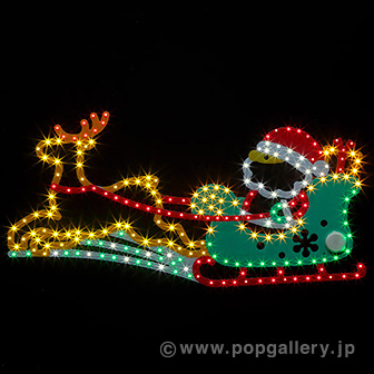 SMDイルミネーション サンタ＆トナカイソリ: 季節装飾・造花｜販促物