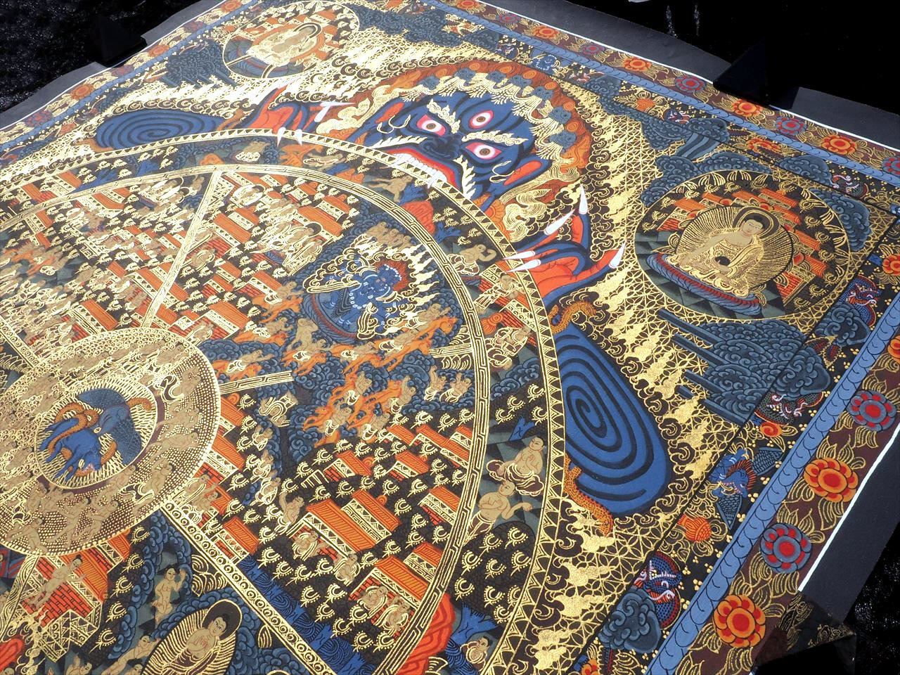 ◇現地より直送！職人による肉筆◇貴重な本物・曼荼羅（マンダラ