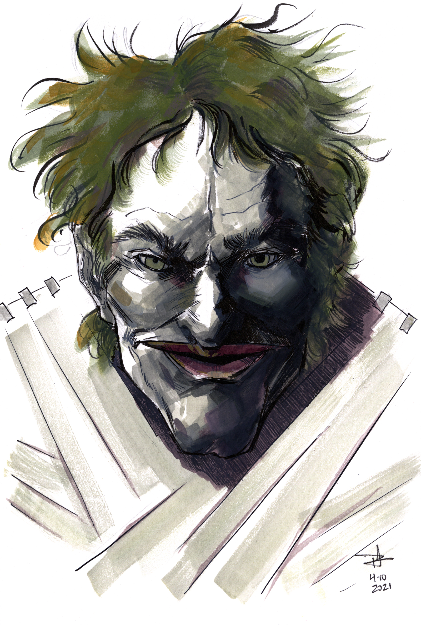 Joker In Straitjacket – Original Art – Phillip Ginn