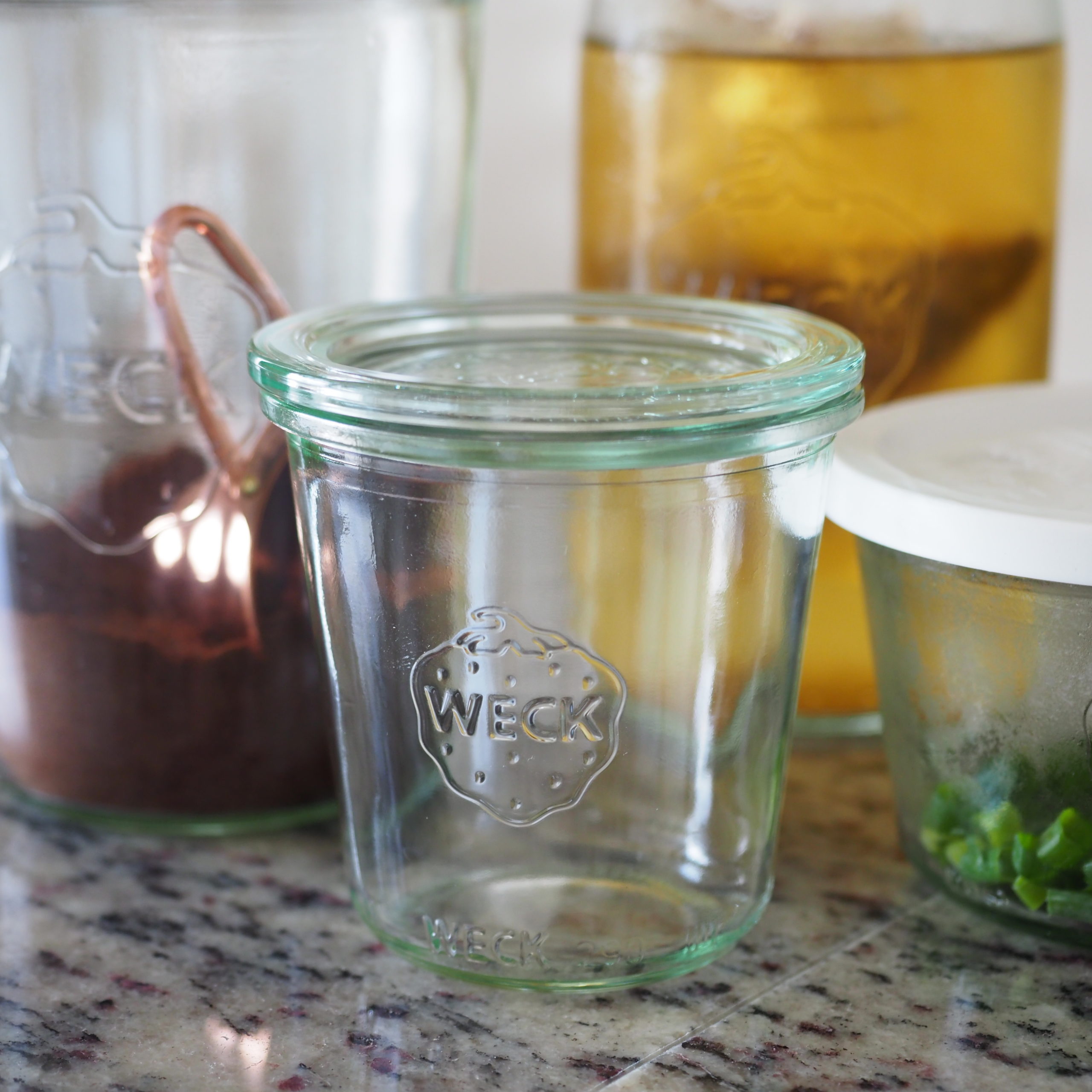 切ったネギにはコレ1つでOK‼そのまま食卓に出せる、WECKの保存容器