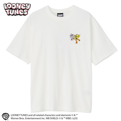 ルーニー・テューンズ Tシャツ トゥイーティー バックロゴ ホワイト