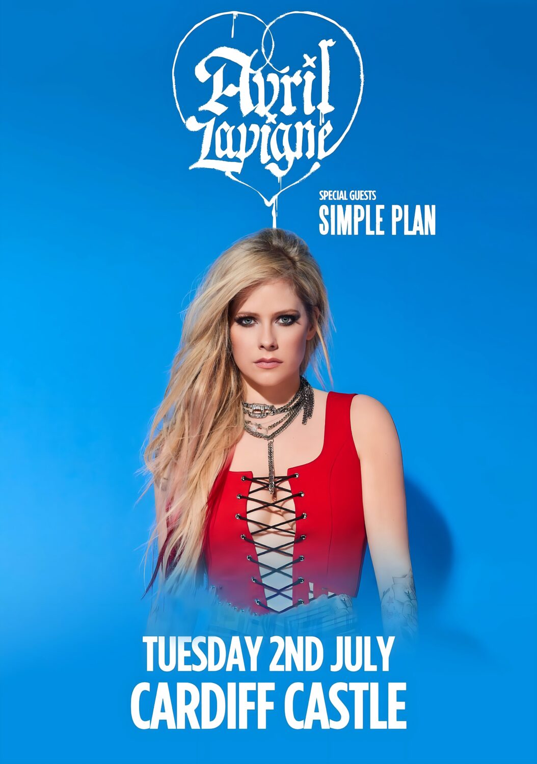 AVRIL LAVIGNE Love Sux 2024 UK Tour: CARDIFF Poster