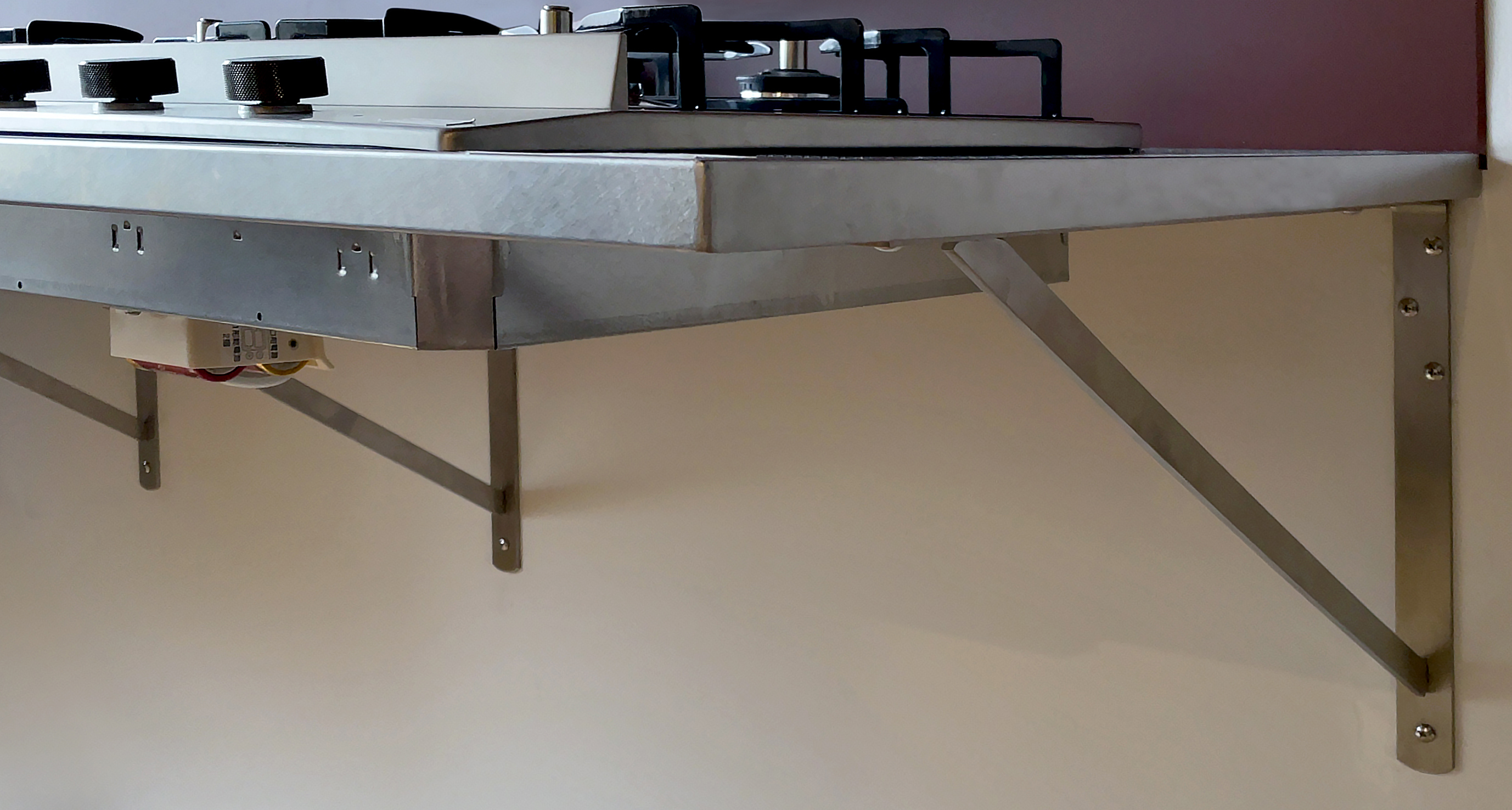 オーダーキッチン天板 コンロ＆スクエア520シンク | KB-KC012-14-G183