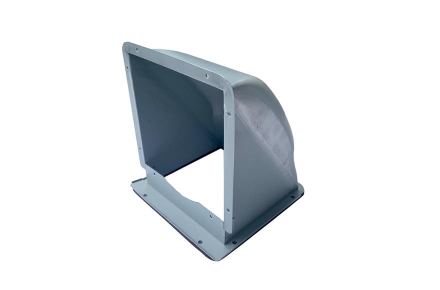 キューブ型レンジフード 照明なし W450×H600 シルバー | KB-KC019-25