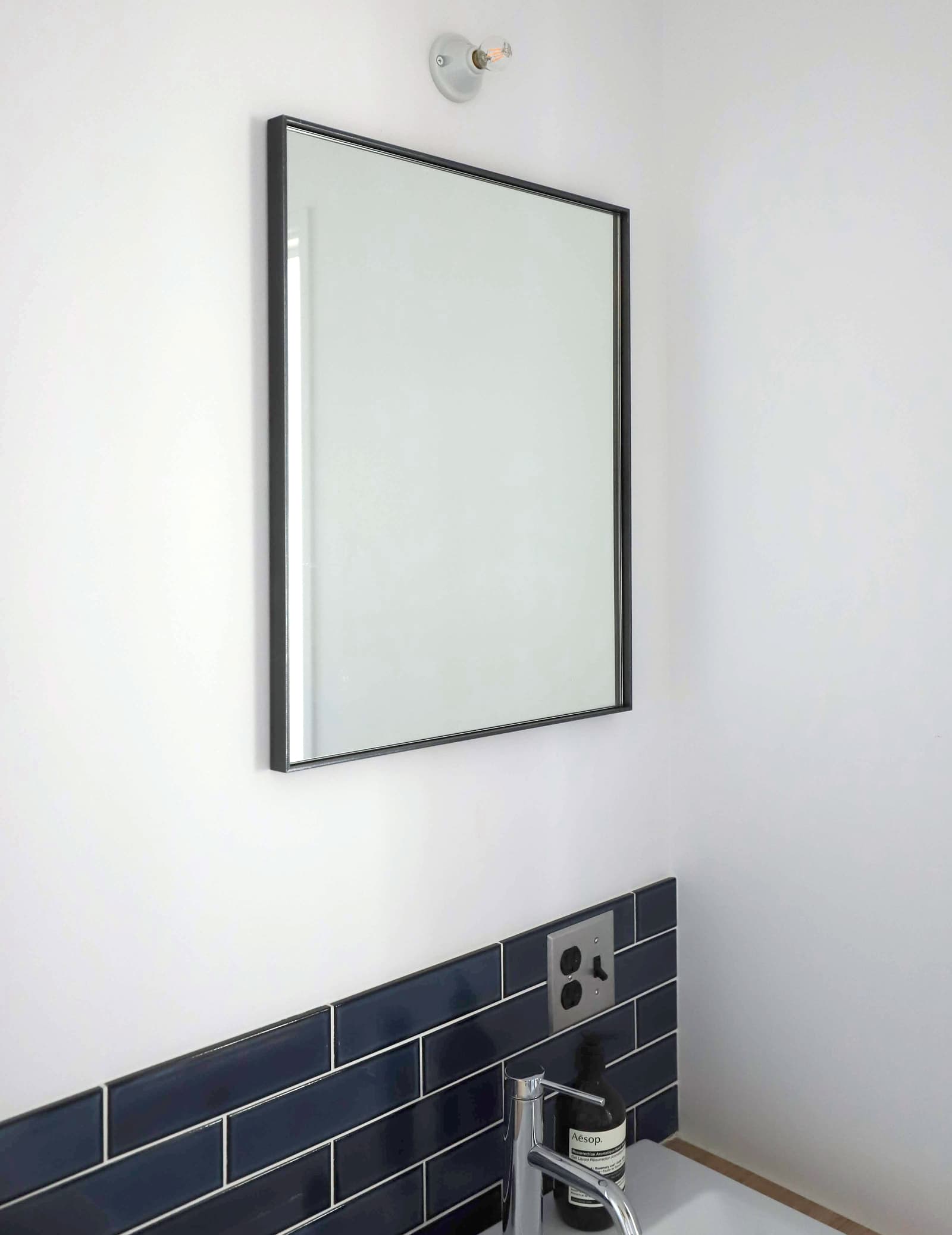 メタルフレームミラー 鉄 W500×H600 | KB-AC016-01-G141 | ミラー