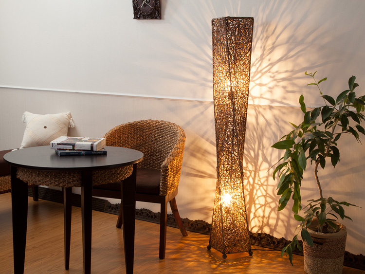 ラタンセクシースタンドライト [Mサイズ / 2灯式]【rattan-sexy-lamp-m