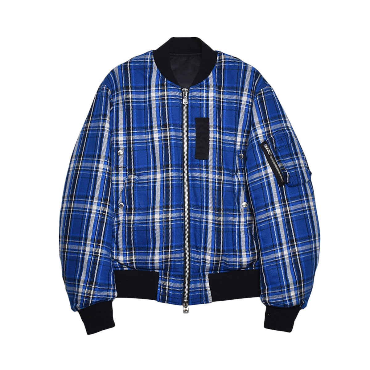 TAKAHIRO MIYASHITA TheSoloIst】flannel flight jacket../BLUE×BLACK