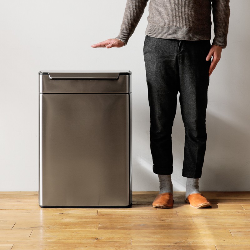 タッチバーダストボックス simplehuman レクタンギュラー 48L