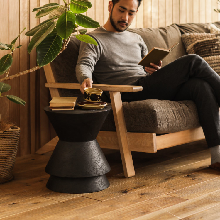 ナチュラル/ブラック/ワイド動画｜家具・インテリア通販 Re:CENO