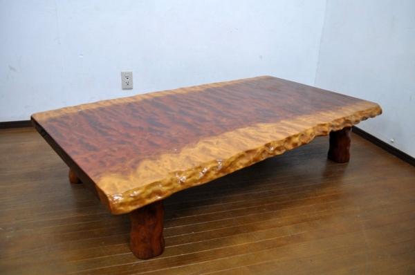 ブビンガ 無垢材 一枚板高級座卓 買取 | ブランド家具買取のイープラス