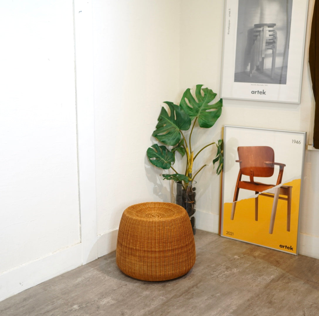 山川ラタン 剣持勇 スツール チェア ヴィンテージ 中古 籐 名作