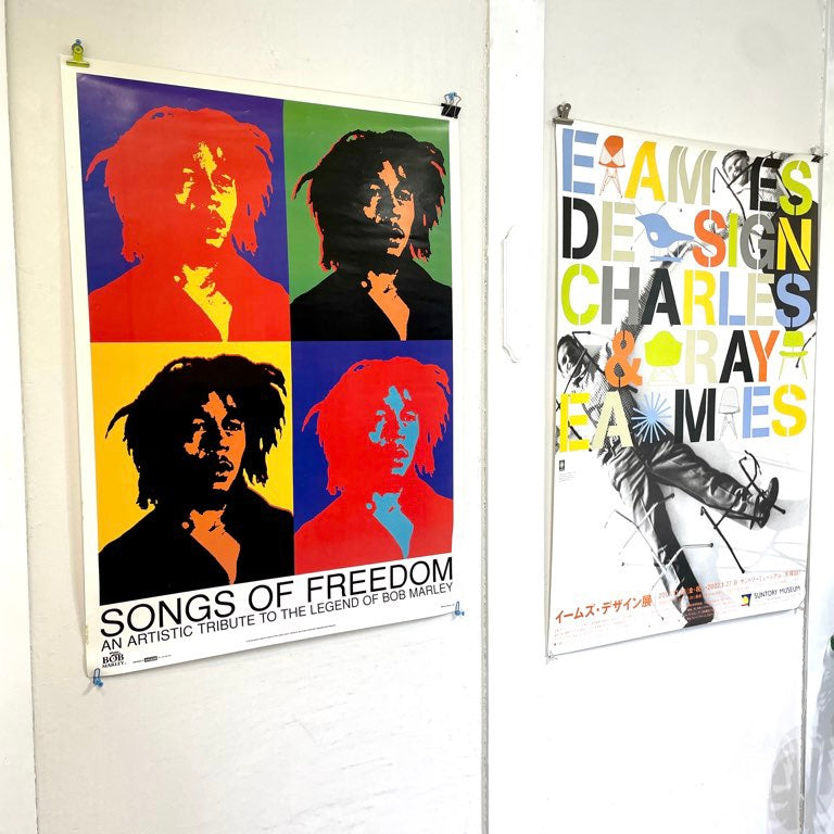 ボブマーリー 「SONGS OF FREEDOM」ポスター ヴィンテージ 64×90 枠