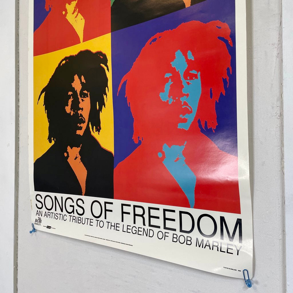 ボブマーリー 「SONGS OF FREEDOM」ポスター ヴィンテージ 64×90 枠