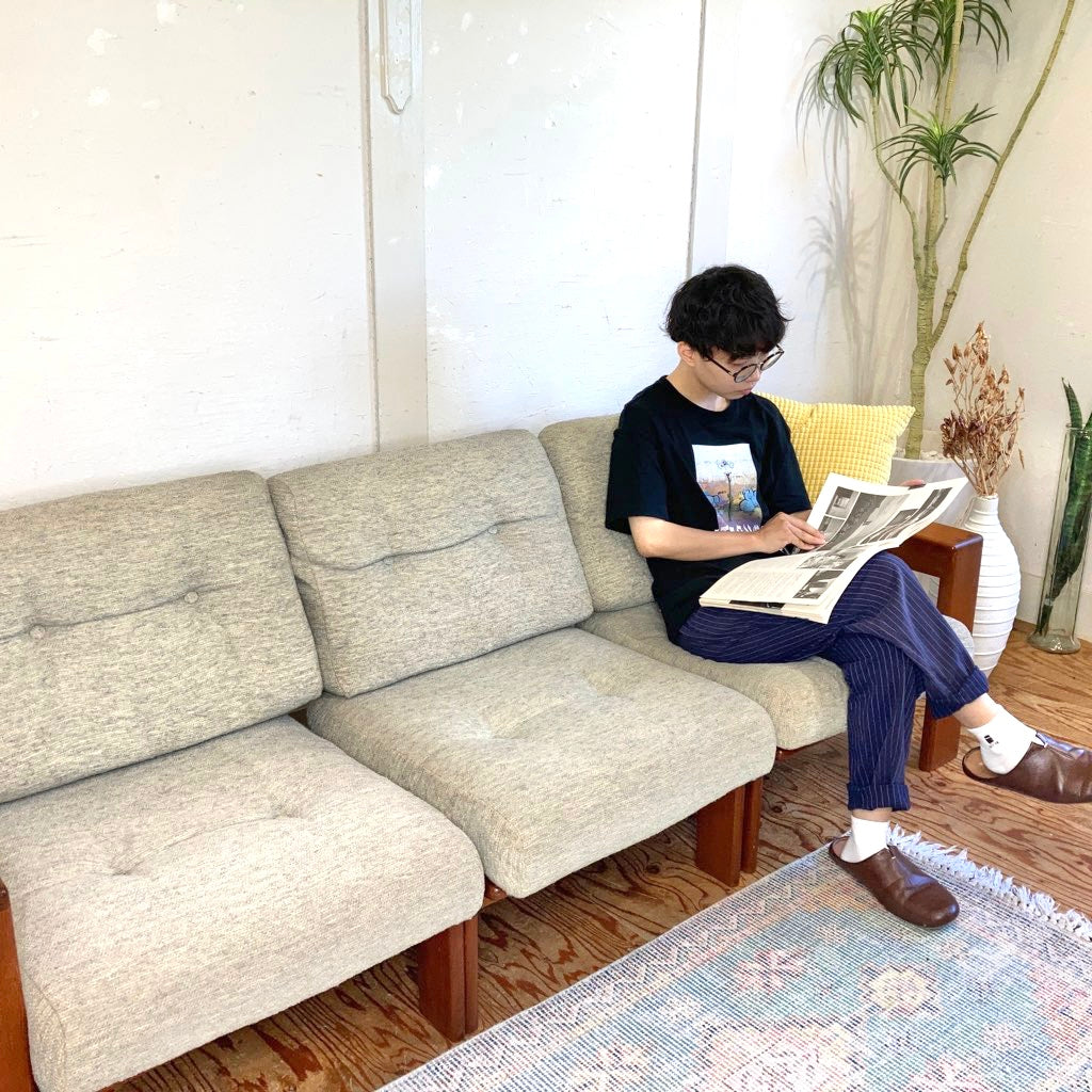 コスガ / KOSUGA 3人掛け セパレート アームソファ チーク材 ジャパン