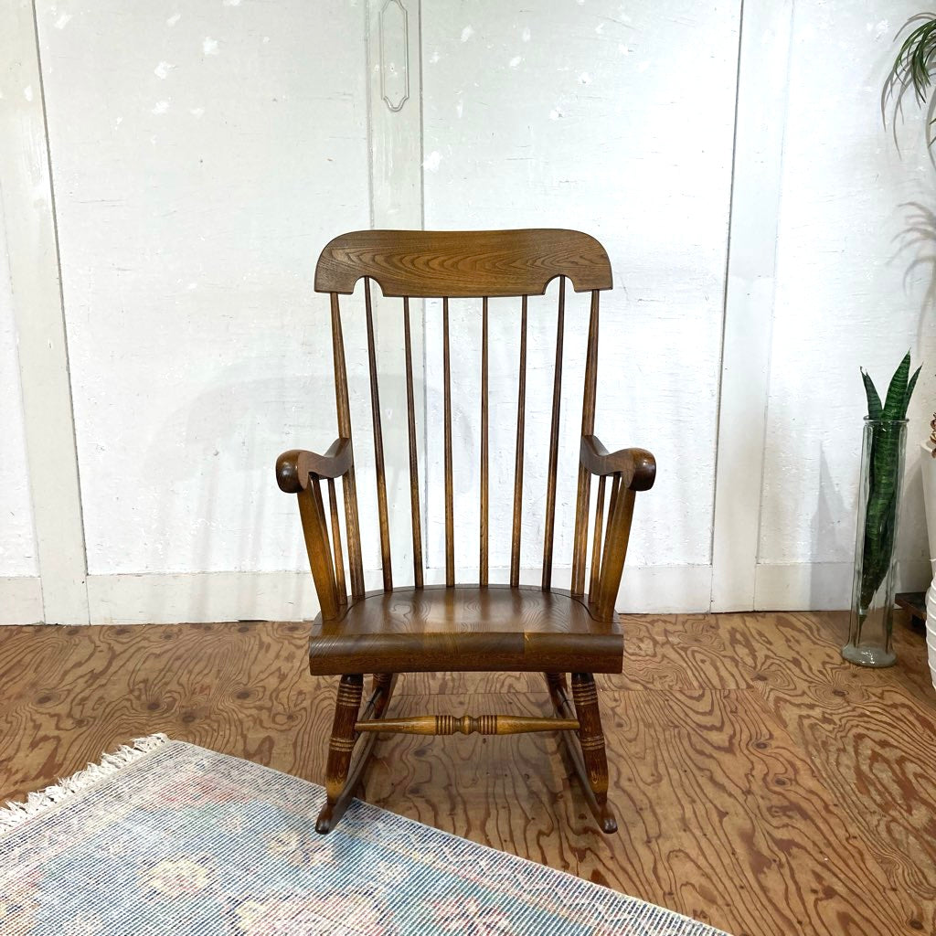 飛騨産業 / HIDA 穂高 ロッキングチェア キツツキマーク 中古 揺れ椅子