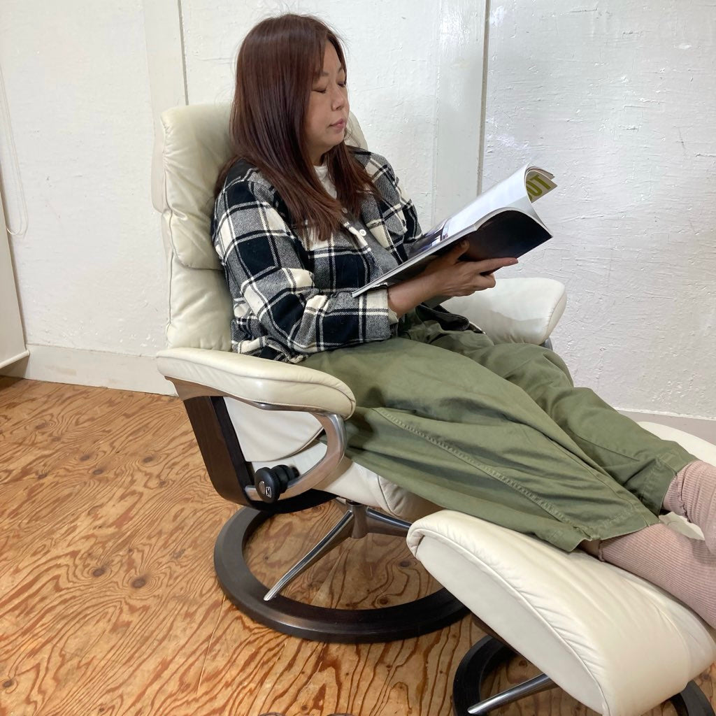 エコーネス EKORNES ストレスレスチェア&オットマン Mサイズ ルビー