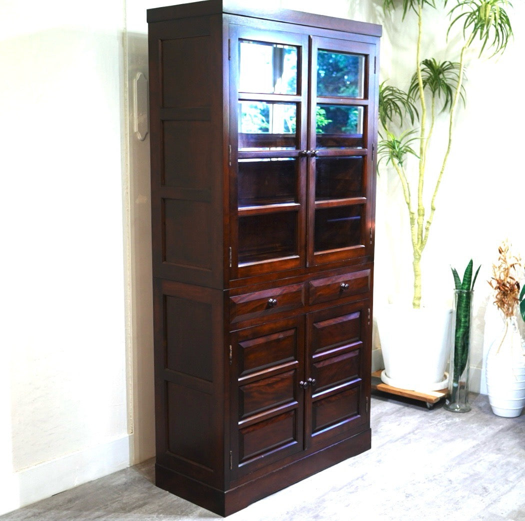 松本民芸家具 K-Ⅱ型 面取食器棚 食器棚 飾り棚 ミズメザクラ 木製 木 中古