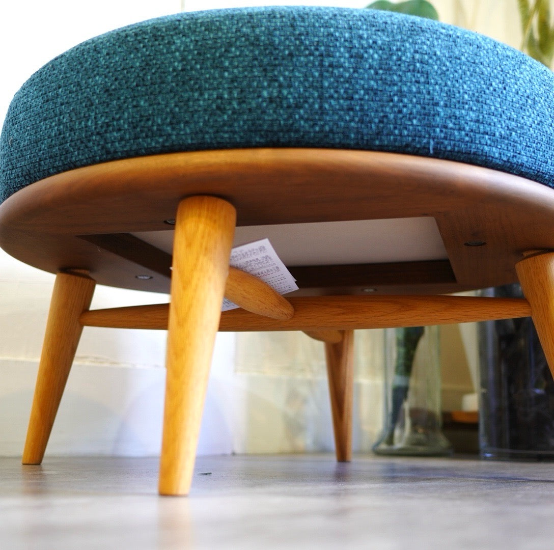 柏木工 / KASHIWA シビル / CIVIL スツール オットマン 中古 ブルー