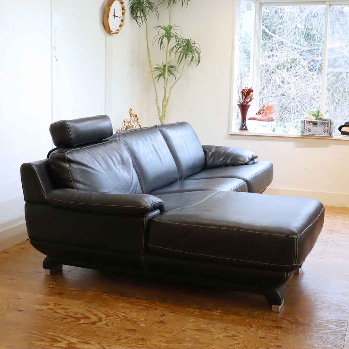 IDC大塚家具 カウチソファ L/S LUXE-01 リュクス L字ソファ 本革