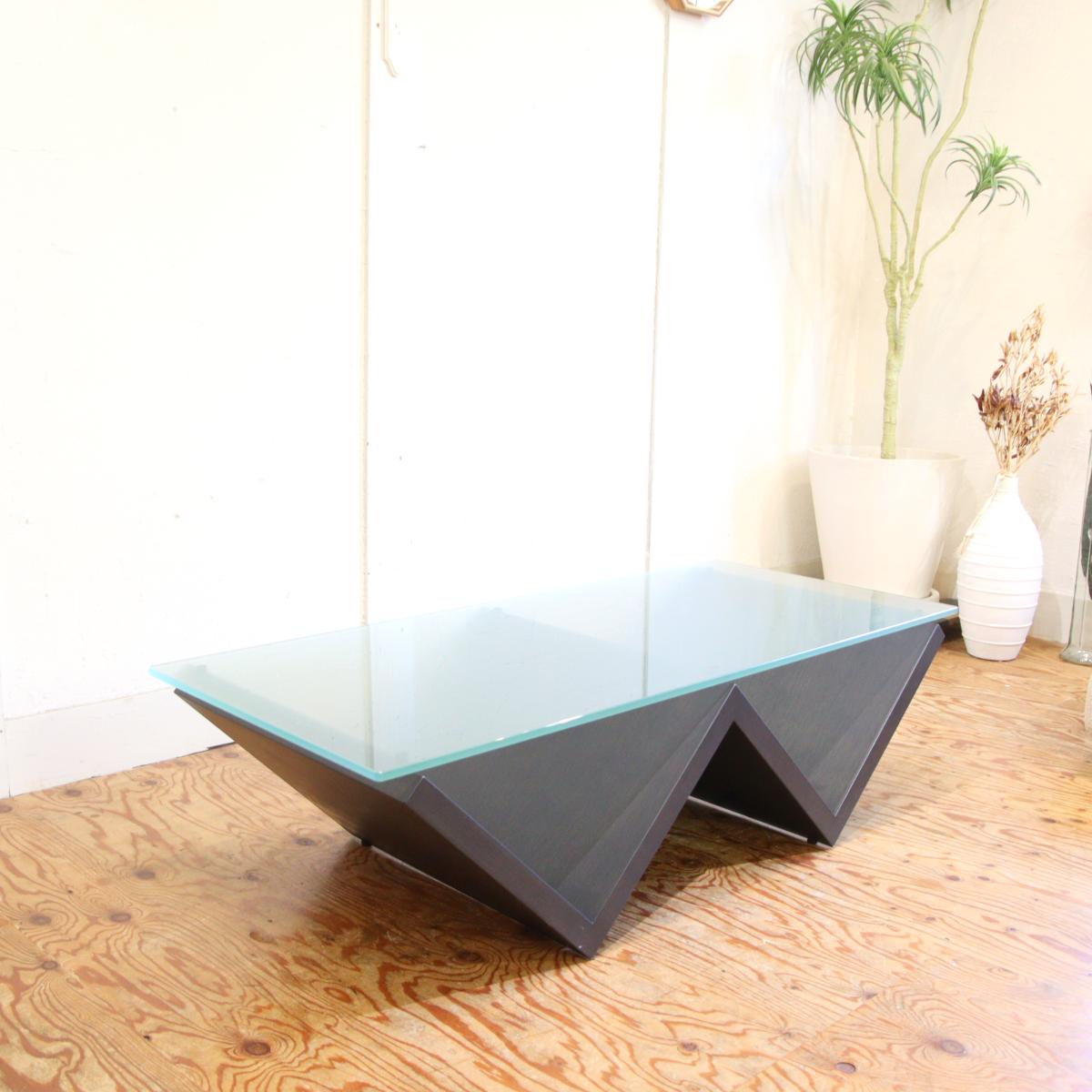 定価17万超】arflex モンターニャ ガラステーブル リビングテーブル