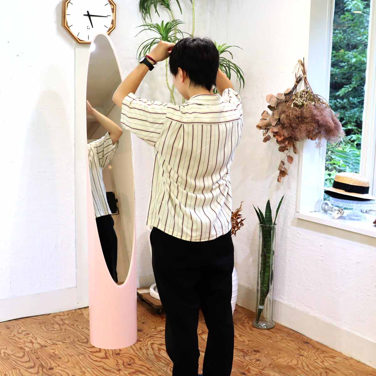 リップスティックミラー Lip Stick Mirror ピンク ミッドセンチュリー